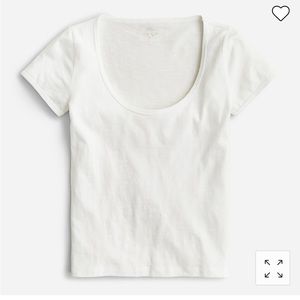 J. Crew 90’s cropped organic slub cotton T-shirt